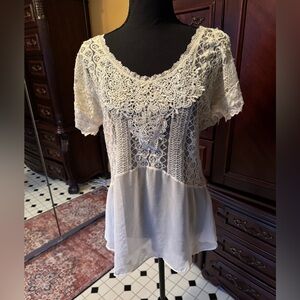 White Sheer Lace top